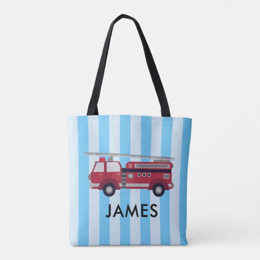 Personalisierter Name Red Fire LKW Tasche (Rückseite)