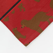 Personalisierter Name Red Irish Water Spanhunde Fleecedecke (Ecke)