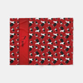 Personalisierter Name Red Shetland Sheepdogs Fleecedecke (Vorderseite (Horizontal))