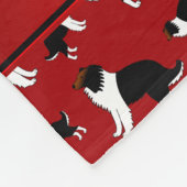Personalisierter Name Red Shetland Sheepdogs Fleecedecke (Ecke)