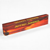 Personalisierter Name Red Sky Acrylic Namensplakette