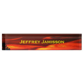 Personalisierter Name Red Sky Acrylic Namensplakette (Vorderseite)