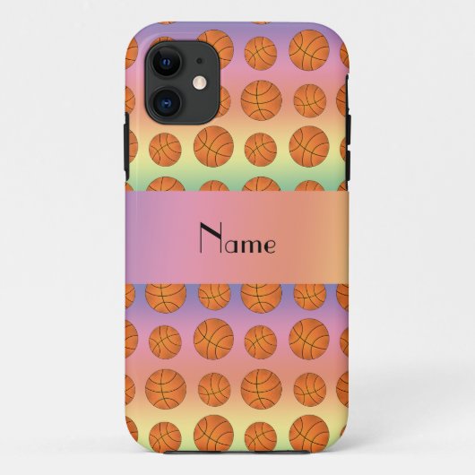 Personalisierter Name Regenbogenbällchen Case-Mate iPhone Hülle (Rückseite)