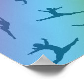 Personalisierter Name Regenbogengymnastik Poster (Ecke)
