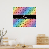 Personalisierter Name Regenbogengymnastik Poster (Küche)
