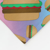 Personalisierter Name Regenbogenhamburger Fleecedecke (Ecke)