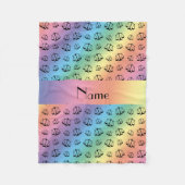 Personalisierter Name Regenbogenjustizskala Fleecedecke (Vorderseite)