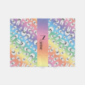 Personalisierter Name Regenbogenkartierung Fleecedecke (Vorderseite (Horizontal))
