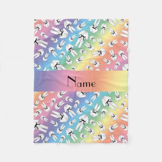 Personalisierter Name Regenbogenkartierung Fleecedecke (Vorderseite)