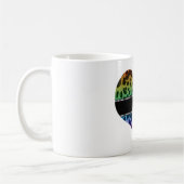 Personalisierter Name Regenbogenleoparden Kaffeetasse (Links)