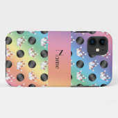 Personalisierter Name Regenbogenmuster Bowling Case-Mate iPhone Hülle (Rückseite (Horizontal))
