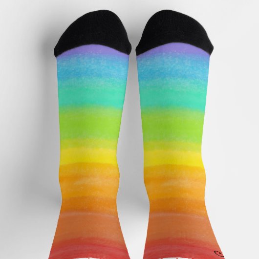 Personalisierter Name Regenbogensocken Socken (Oben)