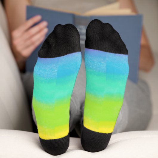 Personalisierter Name Regenbogensocken Socken (Unterseite)