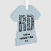 Personalisierter Name registrierter Diätetiker RD Ornament (Vorderseite)