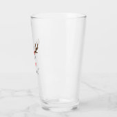 Personalisierter Name Reindeer Xmas Holiday Glas (Links)