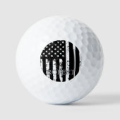 Personalisierter Name Retro American Flag Golf Ges Golfball (Vorderseite)