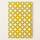 Personalisierter Name Retro Geometric Golden Yello Planer (Rückseite)