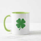 Personalisierter Name Retro Irish Luck Clover Tasse (Links)