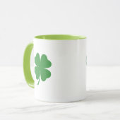 Personalisierter Name Retro Irish Luck Clover Tasse (Vorderseite Links)