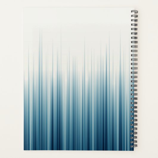 Personalisierter Name Retro Light Blue Ernennung Planer (Rückseite)