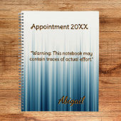 Personalisierter Name Retro Light Blue Ernennung Planer