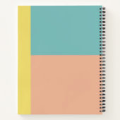 Personalisierter Name Retro Pastellfarbblock Schre Notizblock (Rückseite)