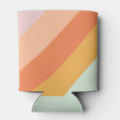 Personalisierter Name Retro Streifen Pastete Minze Dosenkühler (Rückseite)