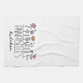 Personalisierter Name Retro-Wildblumen Geschirrtuch (Horizontal)