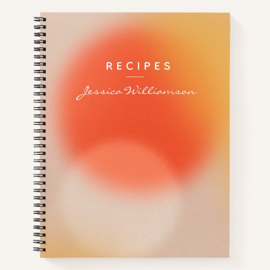 Personalisierter Name Rezept Küche Abstrakt Elegan Notizblock (Vorderseite)