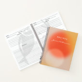 Personalisierter Name Rezept Küche Abstrakt Elegan Notizblock (Innenseite)