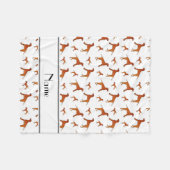 Personalisierter Name Rhodesian ridgeback dogs Fleecedecke (Vorderseite (Horizontal))