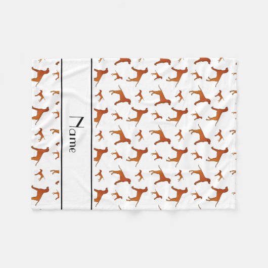 Personalisierter Name Rhodesian ridgeback dogs Fleecedecke (Vorderseite (Horizontal))