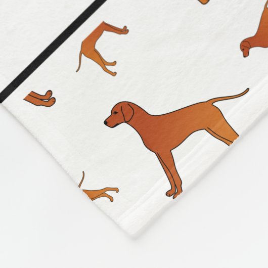 Personalisierter Name Rhodesian ridgeback dogs Fleecedecke (Ecke)