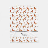 Personalisierter Name Rhodesian ridgeback dogs Fleecedecke (Vorderseite)