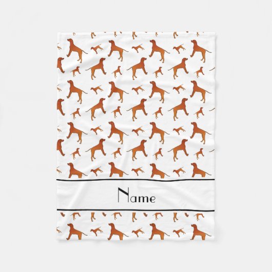 Personalisierter Name Rhodesian ridgeback dogs Fleecedecke (Vorderseite)