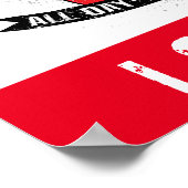 Personalisierter Name Rink Rats Hockey Red Poster (Ecke)