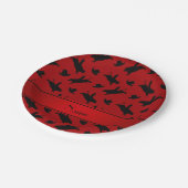 Personalisierter Name Rodeo Bulle Reitmuster Pappteller (Schrägansicht)