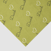 Personalisierter Name Romantische Herzgeburt Seidenpapier (Ausschnitt)