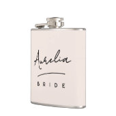 Personalisierter Name Rosa Bachelorette Flachmann (Links)