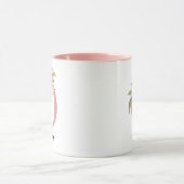 Personalisierter Name Rosa Blumen Danke Tasse Gesc (Zentrum)