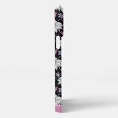 Personalisierter Name Rosa Blumenmuster nahtlos iPhone Hülle (Rechte Seite)