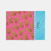 Personalisierter Name Rosa Chow Fleecedecke (Vorderseite (Horizontal))