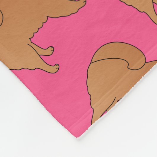 Personalisierter Name Rosa Chow Fleecedecke (Ecke)