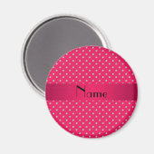 Personalisierter Name Rosa Diamanten Magnet (Vorderseite/Rückseite)