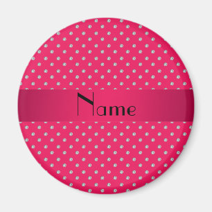 Personalisierter Name Rosa Diamanten Magnet
