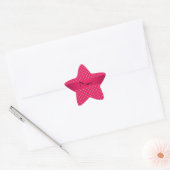 Personalisierter Name Rosa Diamanten Stern-Aufkleber (Umschlag)