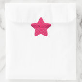 Personalisierter Name Rosa Diamanten Stern-Aufkleber (Tasche)