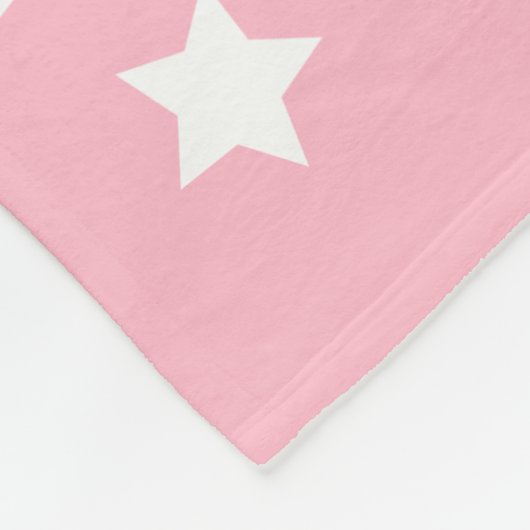 Personalisierter Name | Rosa Einhorn Fleecedecke (Ecke)