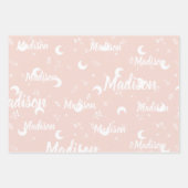 Personalisierter Name Rosa Elegante Niedliche Eleg Geschenkpapier Set (Vorderseite 2)