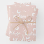 Personalisierter Name Rosa Elegante Niedliche Eleg Geschenkpapier Set (Beispiel)